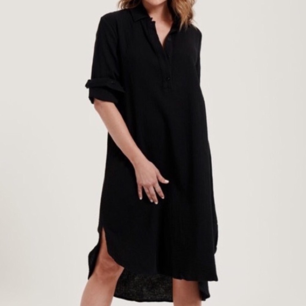 Oversized Shirt Dress Button Down Dress